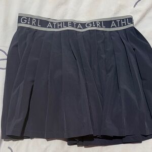 Athleta Girl Navy Pleated Tennis Skort with Branded Waistband